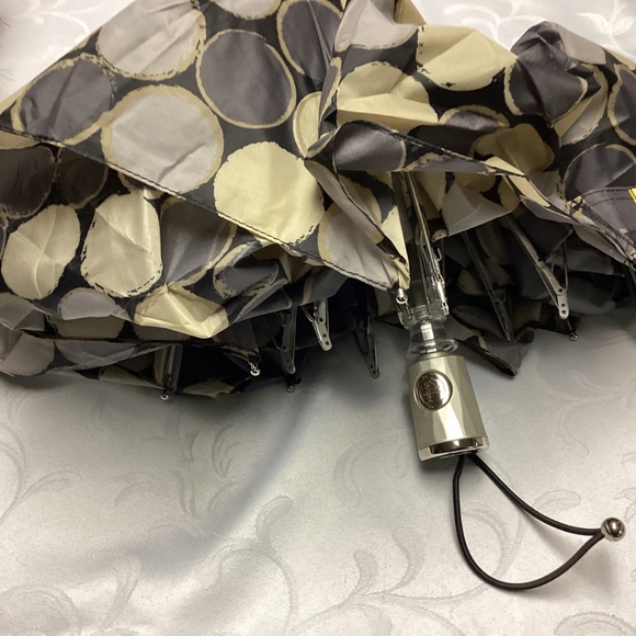 TOTES UMBRELLA BONUS SCARF MIDCENTURY VIBES CIRCLES DESIGN - Picture 8 of 9